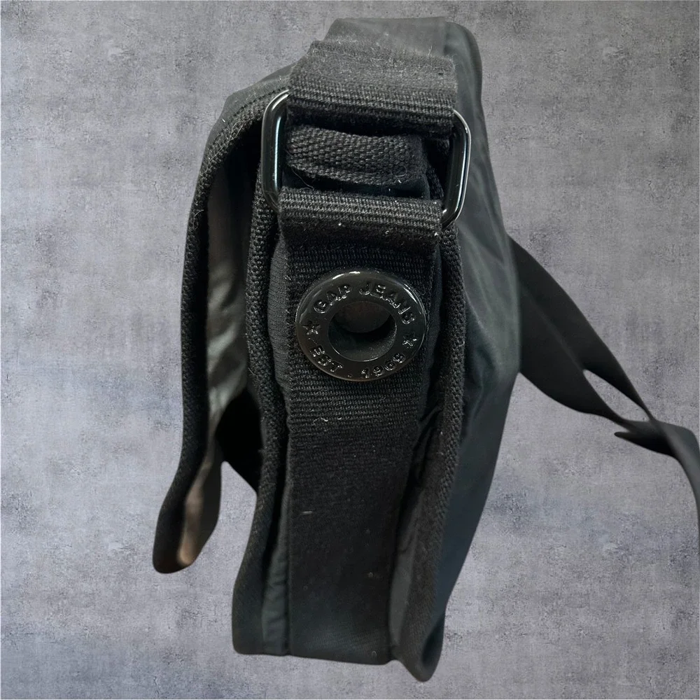 Gap Small Cotton Messenger Bag Black Ripstop‎ Utility Crossbody Flap Bag